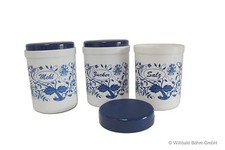 Dekordose 1,0 l 3er Pack Vorratsdose Zwiebel Sonja PLASTIC Mehl Zucker Salz