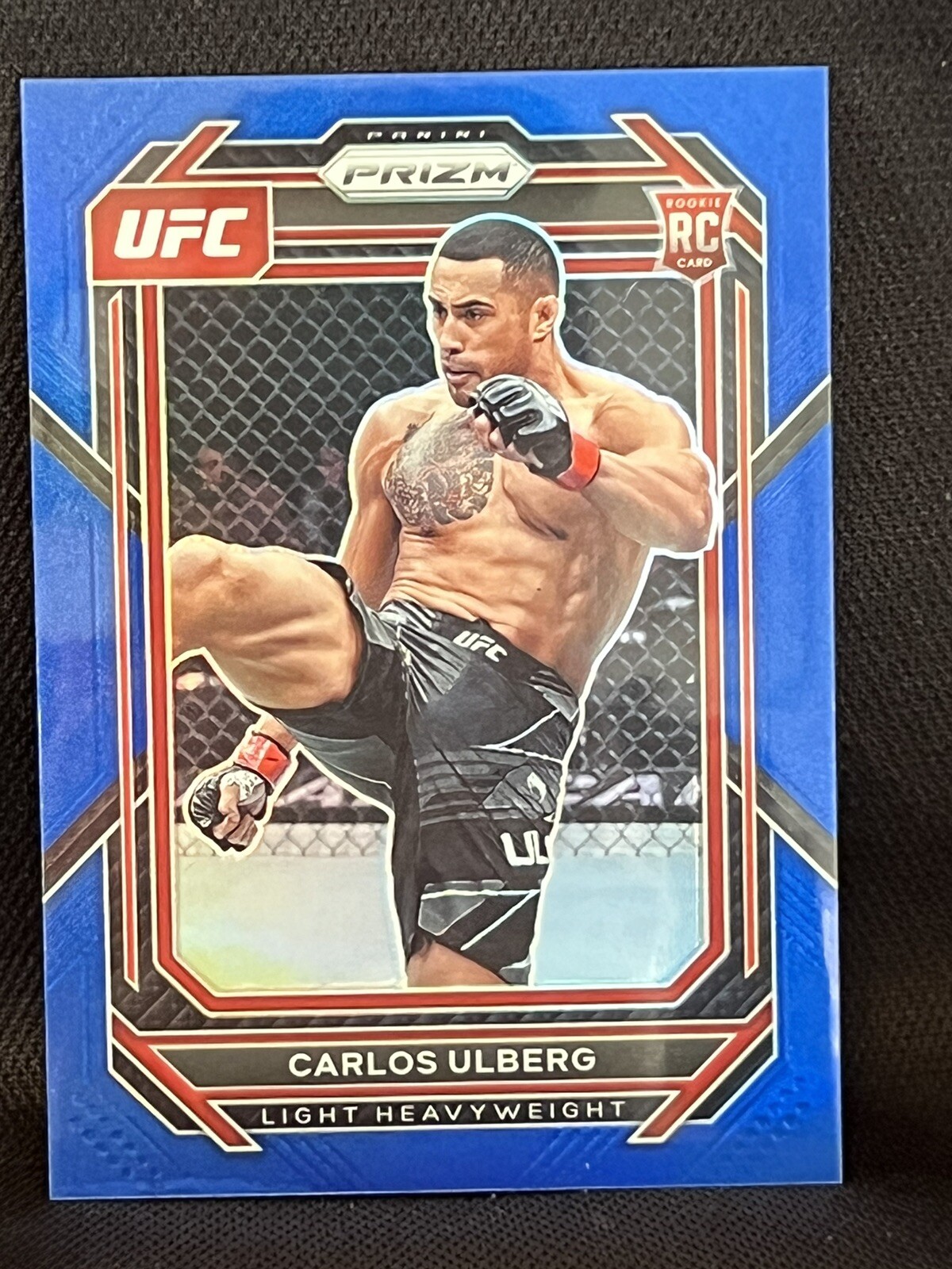 2023 Panini Prizm UFC Blue Prizm /175 Carlos Ulberg #134 Rookie RC Light Heavy