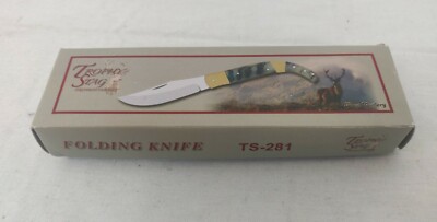 Frost Trophy Stag Folding Knife (TS-281) w/ Box - 5''