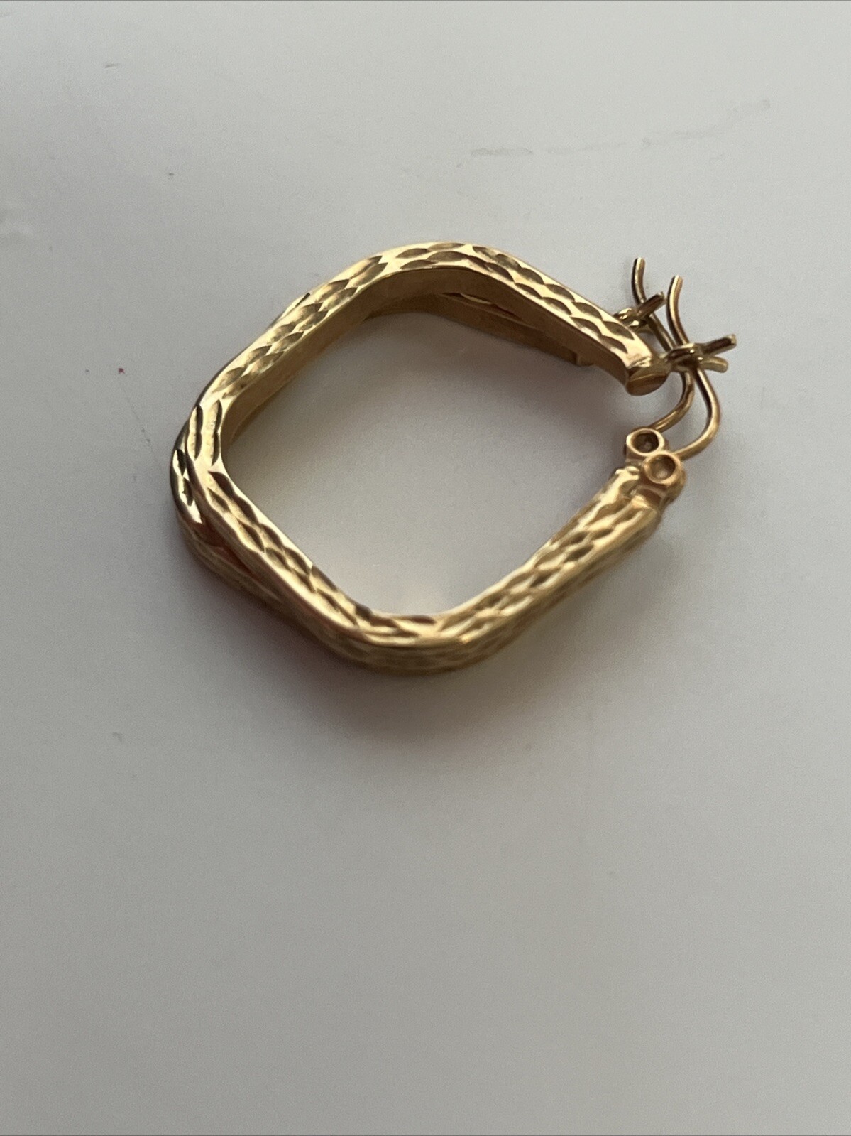 14k Gold Basic Earrings Square Hoops - image 12