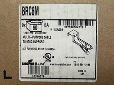 NEW Box of 50 Cooper B-Line BRC6M Cable Fastener and Support, 50 pack