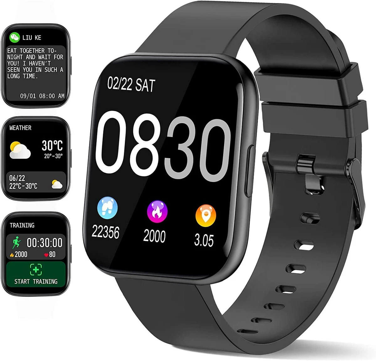 Reloj Inteligente Bluetooth de Mujer y Hombre Impermeable para Samsung /  Android