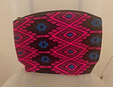 Case Waterproof  Cosmetic Toiletry Bag Blue Pink Blue New Hobo Boho Travel #CC