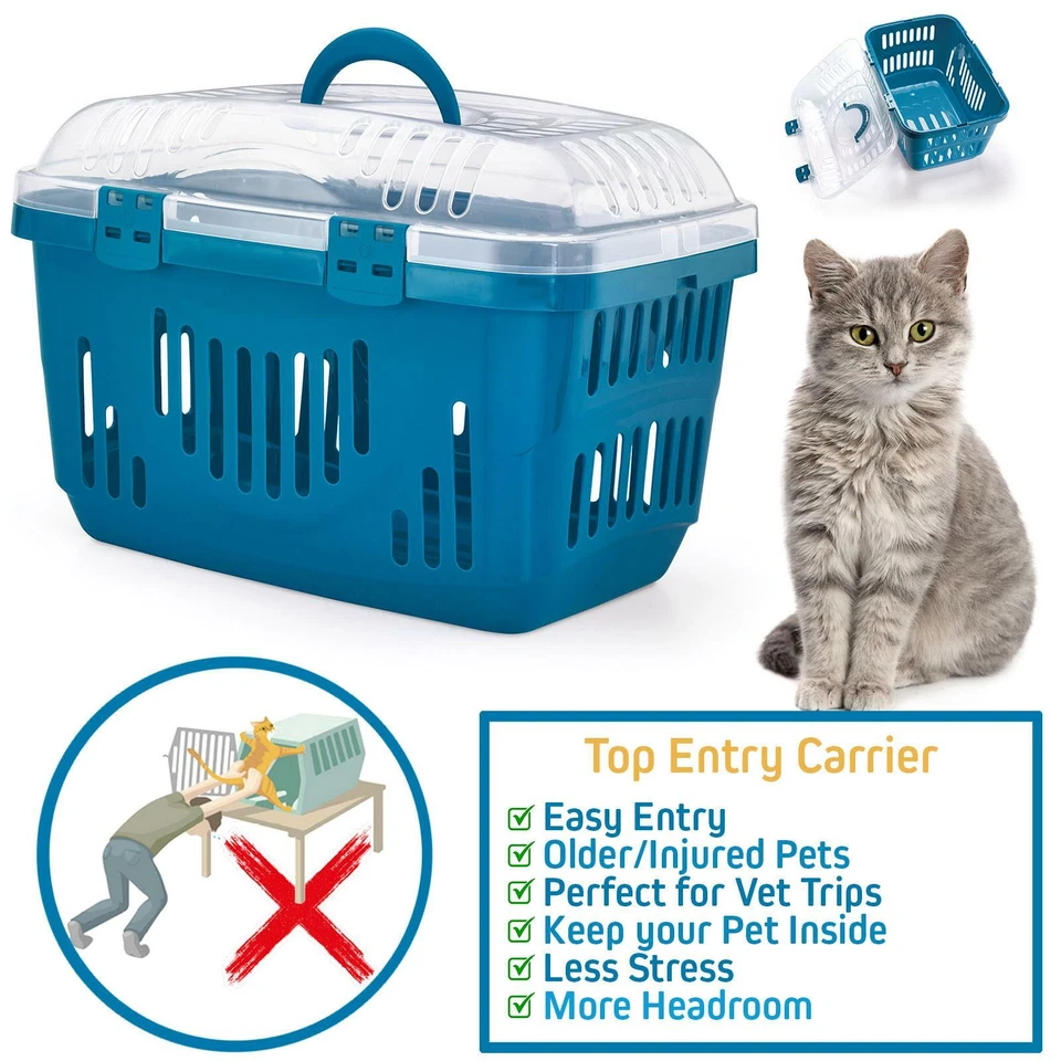 Katze Top offene Trage Hund Welpe Korb Käfig tragbar Reise Zwinger Trainingsbox - Bild 4 von 4
