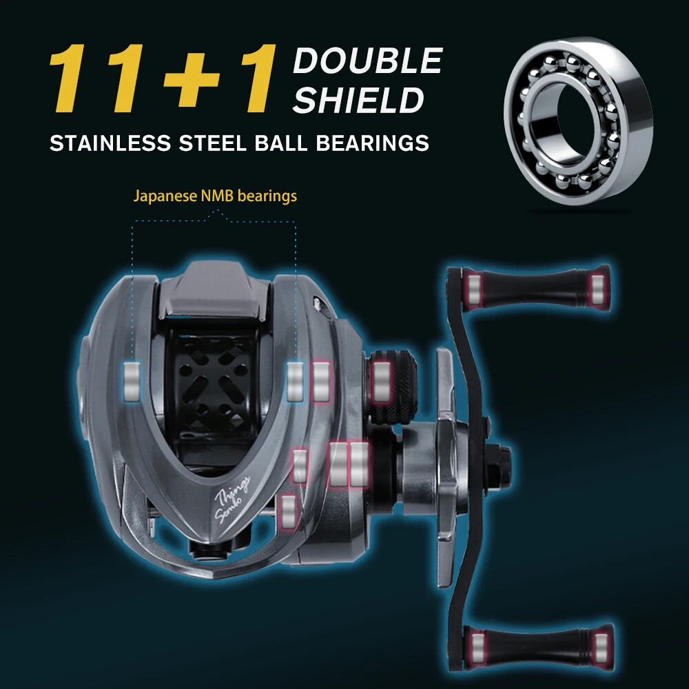 Ultralight Baitcasting Fishing Reel Carbon High Speed 7.8:1 Gear Ratio 11+1BB  | eBay
