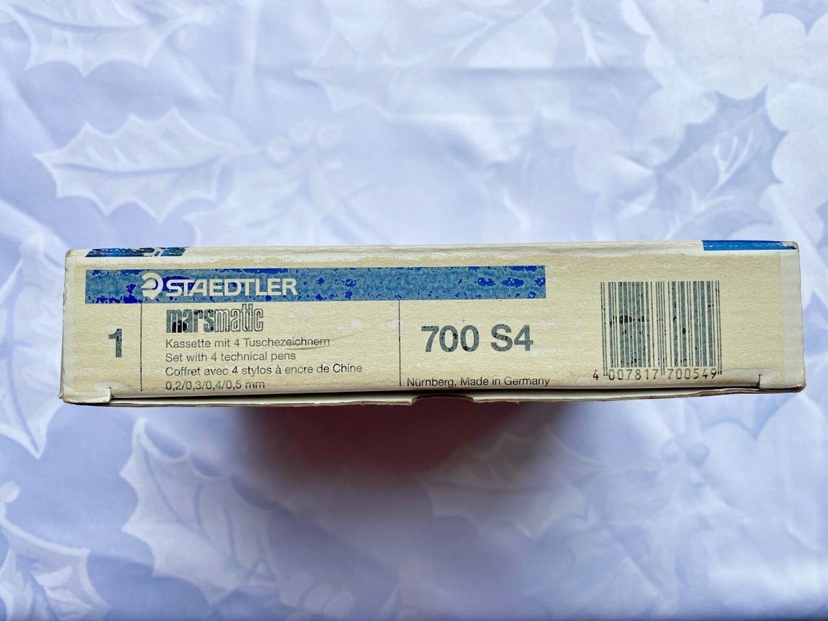 Technical Pen Set 700 S4 Staedtler Mars Matic For Drafting