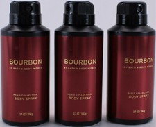 Bath  Body Works BOURBON Men's Collection Deodorizing Body Spray X3