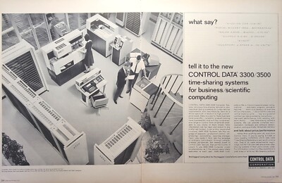 Control Data Corporation Minneapolis MN Business Computing Vintage Print Ad 1965