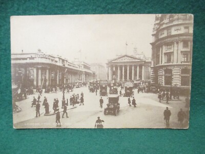 Estate Sale~ Vintage Street View Postcard - London - The Bank and Royal Exchange