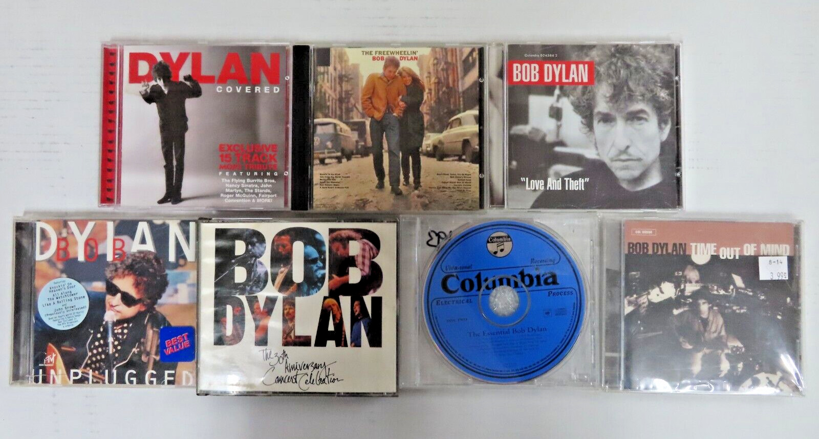 LOT OF 7 BOB DYLAN COVERED, FREEWHEELIN, LOVE THEFT - CDS MUSIC ALBUM LOT TESTED