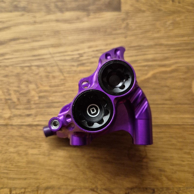 Hope RX4+ Disc Brake Caliper. Flat Mount Rear +20mm. DOT Type. Purple