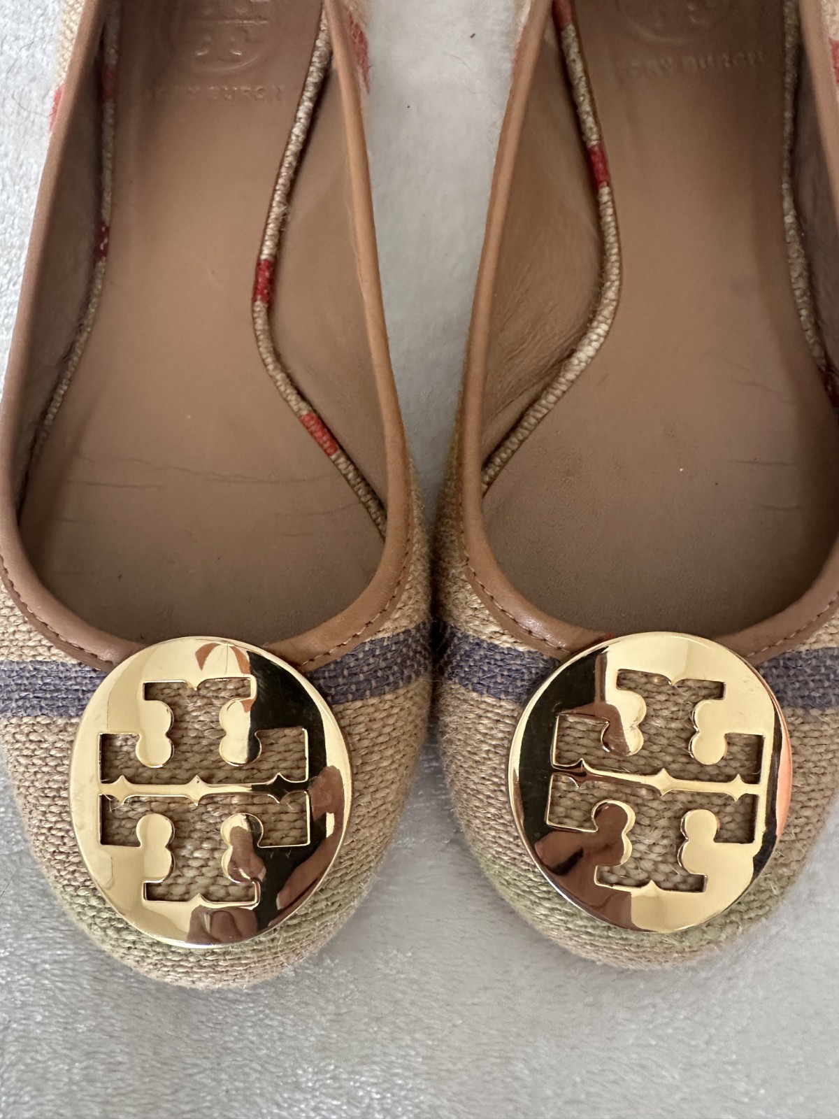 TORY BURCH Reva Stripe Ballet Flats -  size 7 thumbnail 2