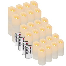 24 Pc Flameless LED Candles with Remote  Timer, Outdoor Waterproof, Flickeri...