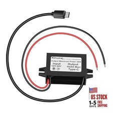DC 12V/24V to 5V USB C Step Down Converter Type-C Interface 5A 25W 1-Pack