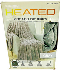 Berkshire Heated Luxe Faux Fur Throw 127cm X 152cm