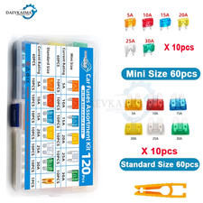 300/180/120Pcs Car Blade Fuse Assortment Kit Auto Truck Automotive Medium Small