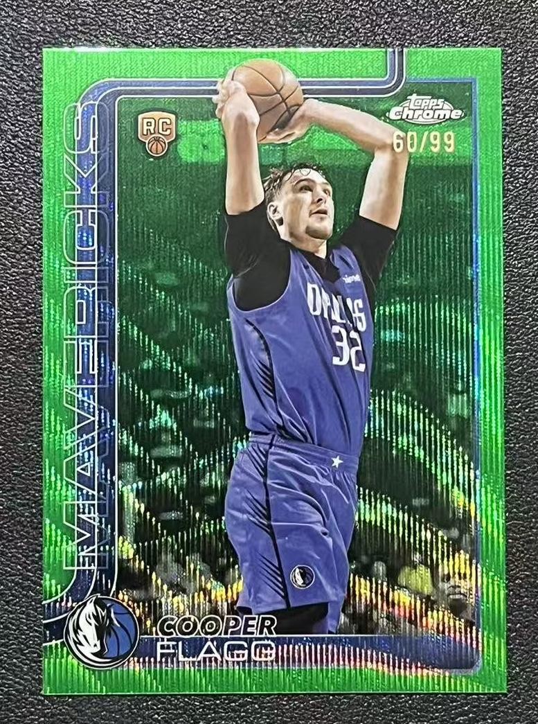 2025-26 Topps Chrome Cooper Flagg #251 RC Rookie Green Wave Refractor /99