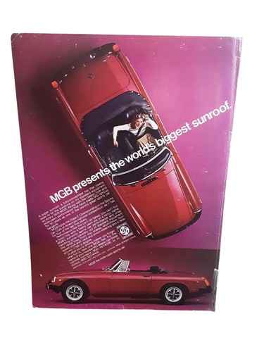 1976 MG MGB Convertible Sports Car Vintage Advertising Print Ad