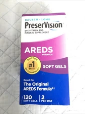 bausch lomb preservision Eye Vitamin & Mineral Supplement,areds ,120 Soft Gels