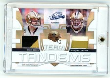 2008 Playoff Absolute Memorabilia Drew Brees / Marques Colston Patch #/25