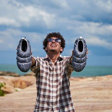 KINGCAMP SLIPPERS SOFT WINTER SLIPPERS RUBBER SOLE - SIZE: MEN 7, COLOR BLUE