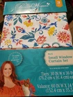 Pioneer Woman Floral Mazie Small Curtain & Valance 3 Piece Set
