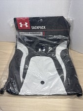 Under Armour UA Motivate Sackpack Drawstring Bag White/Black New Old Stock