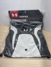 Under Armour UA Motivate Sackpack Drawstring Bag White/Black New Old Stock