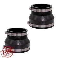 Fernco 4"x3" PVC Reducer Coupling, 2-Pack
