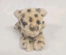 Vintage Dakin Cheetah Leopard Cub Plush Stuffed Animal 8" W Tail Laying 1984