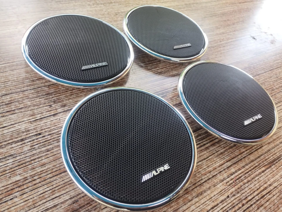 Jaguar XJ XJR VDP ALPINE door speaker grilles complete set of 4 X350 X358 Foto 2 de 4