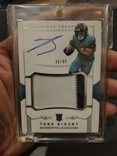 Tank Bigsby National Treasures Rookie Auto /99 Jaguars - Beautiful Card!