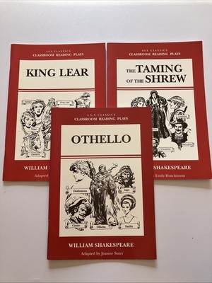 AGS Classics Shakespeare Reading Plays Lot Othello King Lear Taming Shrew