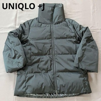 UNIQLO +J Volume Down Jacket Black Oversized Bell Sleeve Used JAPAN