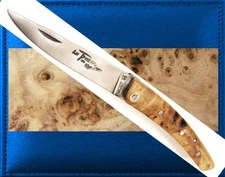 * UNIQUE COUTEAU PLIANT LE THIERS * BOULEAU MADRE * RESSORT GUILLOCHÉ* FRANCE *