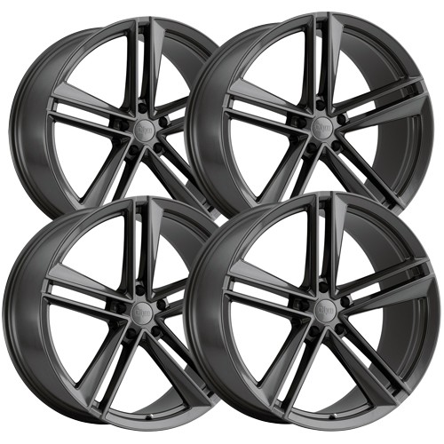 (Set of 4) Ohm Lightning 21x9 5x120 +25mm Gunmetal Wheels Rims 21