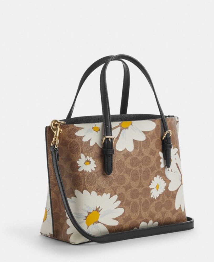 NWT Coach Mollie Tote Bag 25 In Signature Canvas Leather