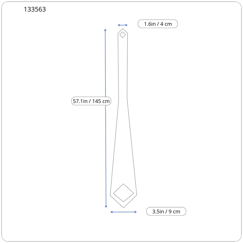 Atlas Design Tie Men One Size Blue Pattern Pointed Pure Silk - Image 3 of 4