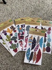 Crafter's Square Iron On Transfers Lot Pineapple Feather And More 9 Sheets Craft