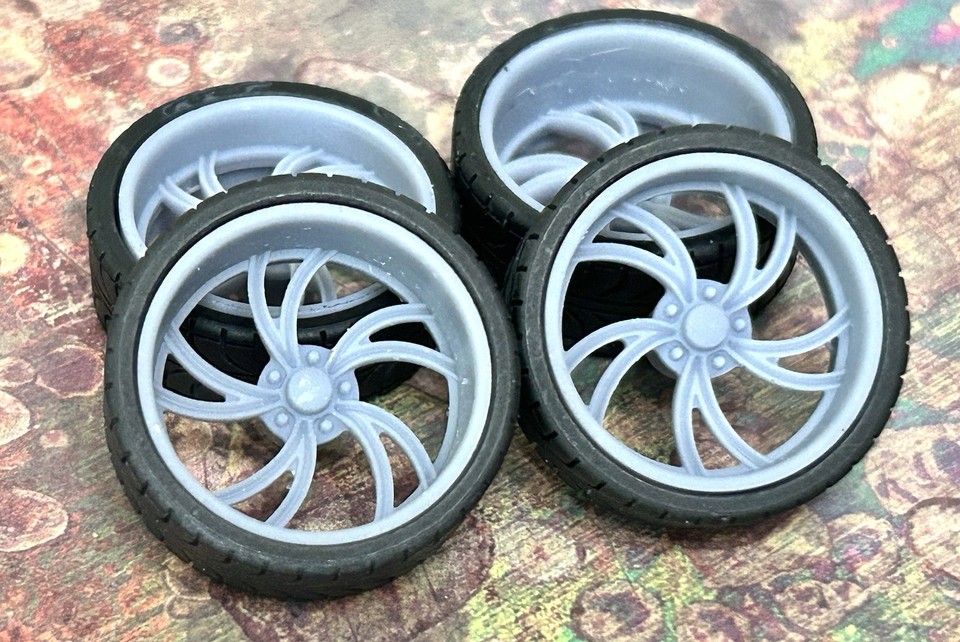 Spider Intros Rims 1/24 Scale: 24-Inch “Intro Spyder” Wheels And Tires; Resin;1/25 | eBay