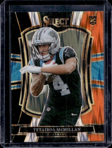 2025 Panini Select Football Black and Orange Shock Tetairoa McMillan #144