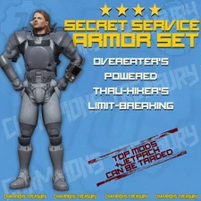 FALLOUT 76 PC SECRET SERVICE ARMOR OVEREATER'S POWERED THRU-HIKER LIMIT-BREAKING