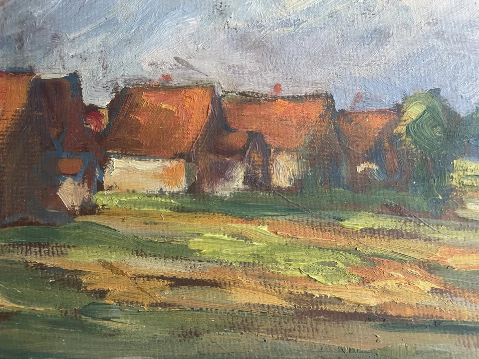 Landschaftsgemälde, Ölgemälde, 1922, expressionistisch, signiert, 20er Jahre - Bild 3 von 4