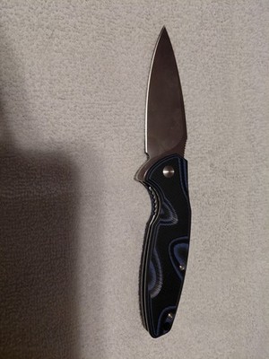 RUIKE Blue Wave Fang Ball Bearing Pivot Pocket Knife G10 Folder 14C28N P105-Q