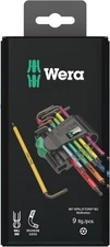 Wera Tools 05073599001 967 SPKL/9 TX BO SB L-Key Set Tamper-Proof TORX Screws