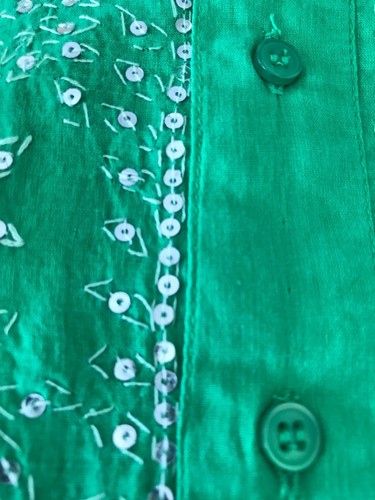 Indian Cotton Tunic Dress with Sequins and Embroidery size M fits UK 12-14 - Picture 7 of 12