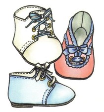 Sewing pattern Re-Born doll Baby Toddler SHOE pattern in 8 different sizes 1563
