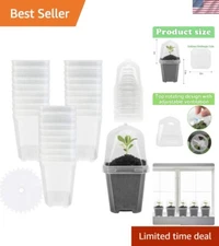 30 Clear Nursery Pots with Humidity Dome - 3"  Seedling Containers
