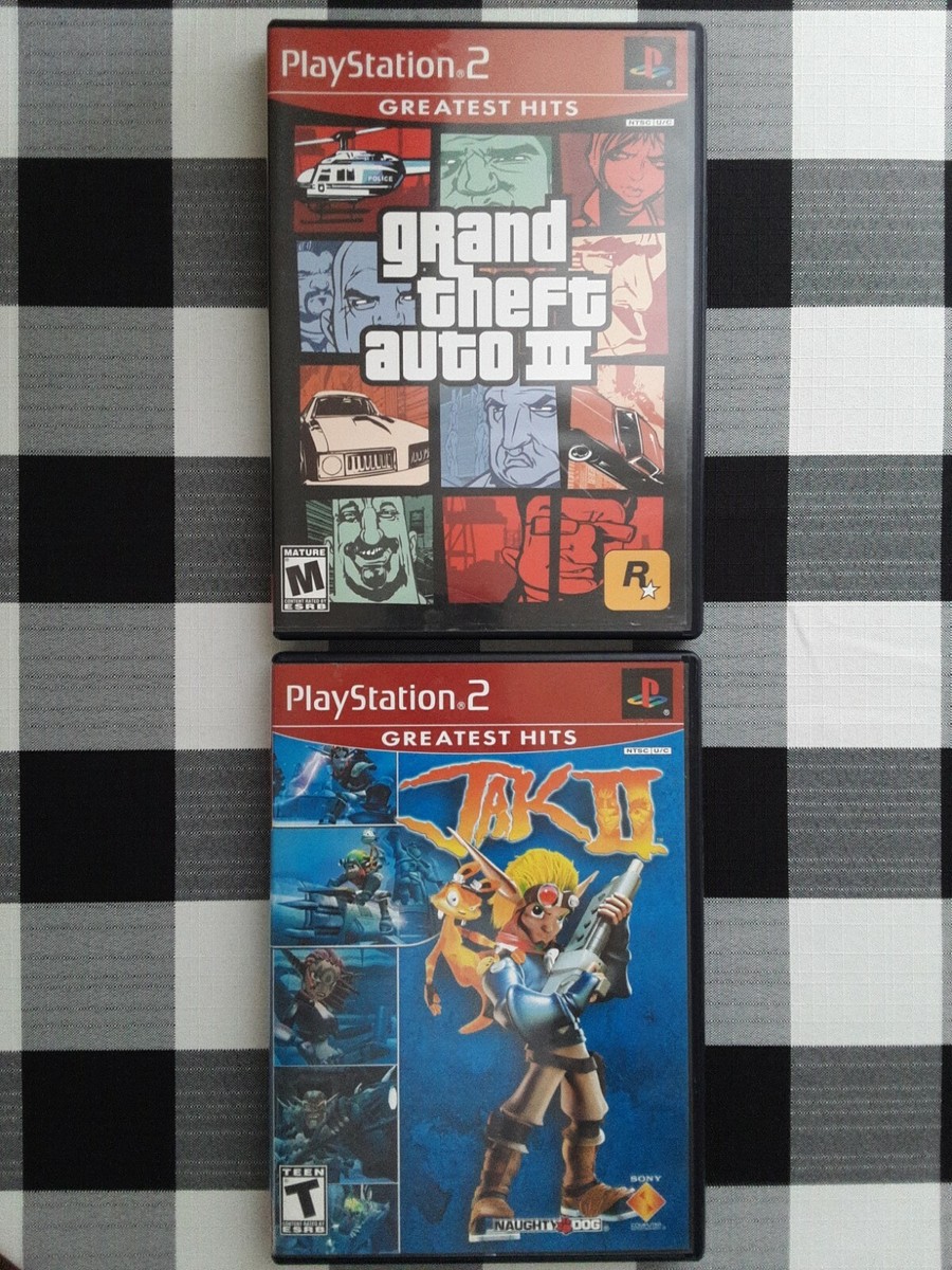 2 Game Lot PlayStation 2 Grand Theft Auto 3 Jak 2 Sony PS2 Game