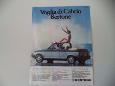 advertising Pubblicità 1984 FIAT RITMO CABRIO BERTONE